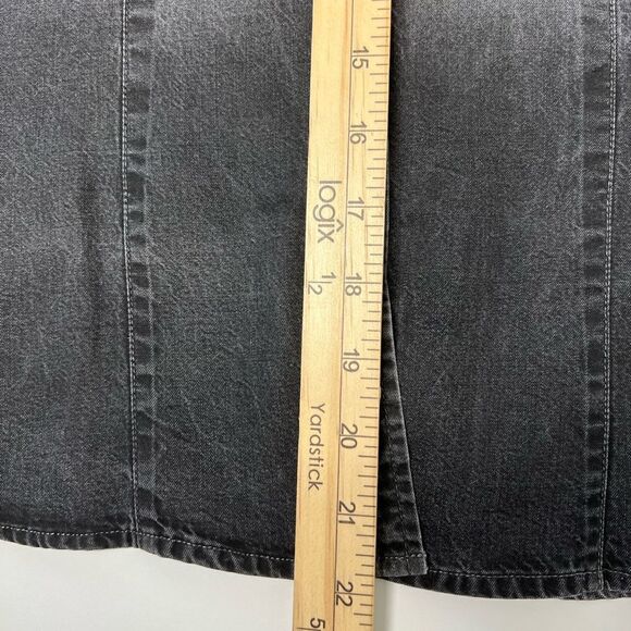 SALSA NWOT Thin Denim Shirt Black Gray Button Down Size XS Long Sleeve - Picture 15 of 16